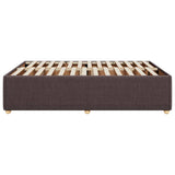 Cadre de lit sans matelas marron foncé 140x200 cm tissu