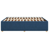 Cadre de lit sans matelas bleu 140x200 cm tissu