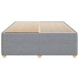 Cadre de lit sans matelas gris clair 160x200 cm tissu