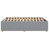 Cadre de lit sans matelas gris clair 160x200 cm tissu