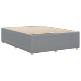 Cadre de lit sans matelas gris clair 160x200 cm tissu