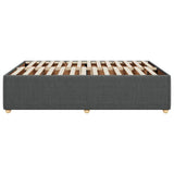 Cadre de lit sans matelas gris foncé 160x200 cm tissu