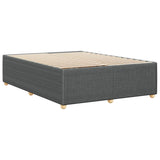 Cadre de lit sans matelas gris foncé 160x200 cm tissu