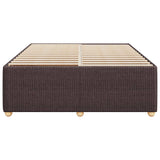 Cadre de lit sans matelas marron foncé 160x200 cm tissu