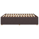 Cadre de lit sans matelas marron foncé 160x200 cm tissu