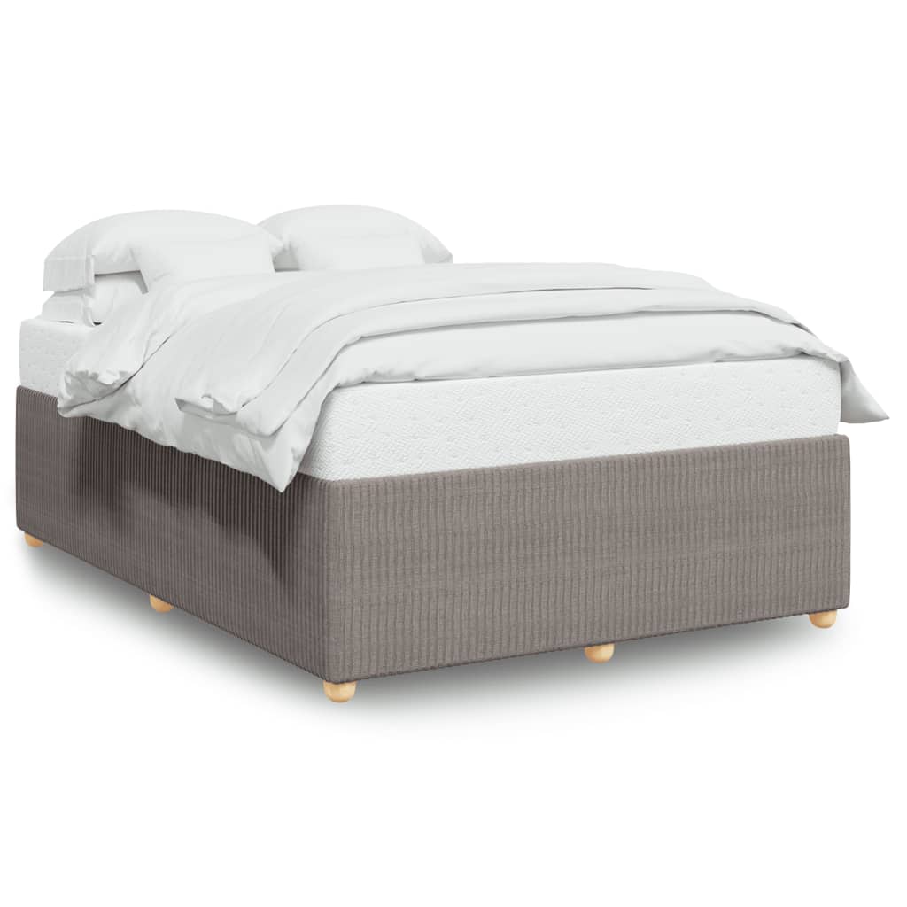 Cadre de lit sans matelas taupe 160x200 cm tissu