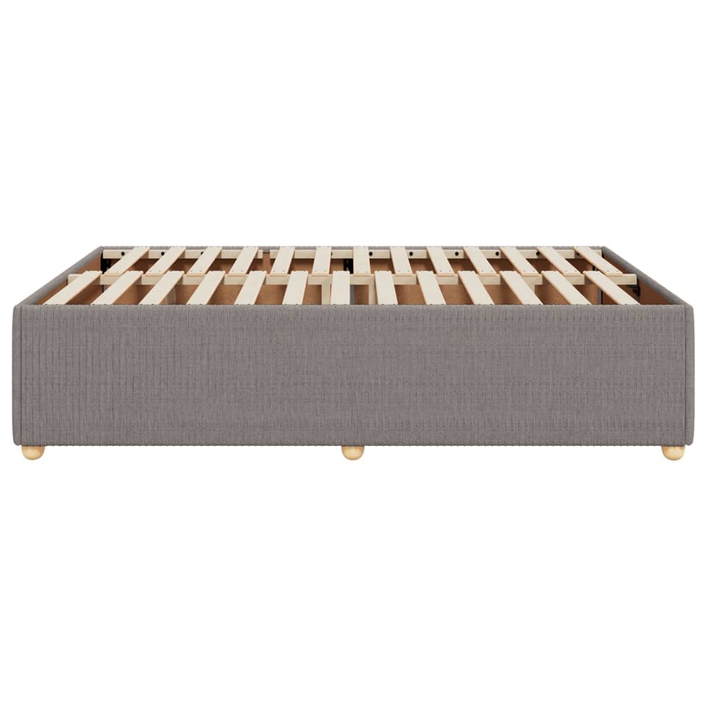 Cadre de lit sans matelas taupe 160x200 cm tissu