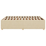 Cadre de lit sans matelas crème 160x200 cm tissu