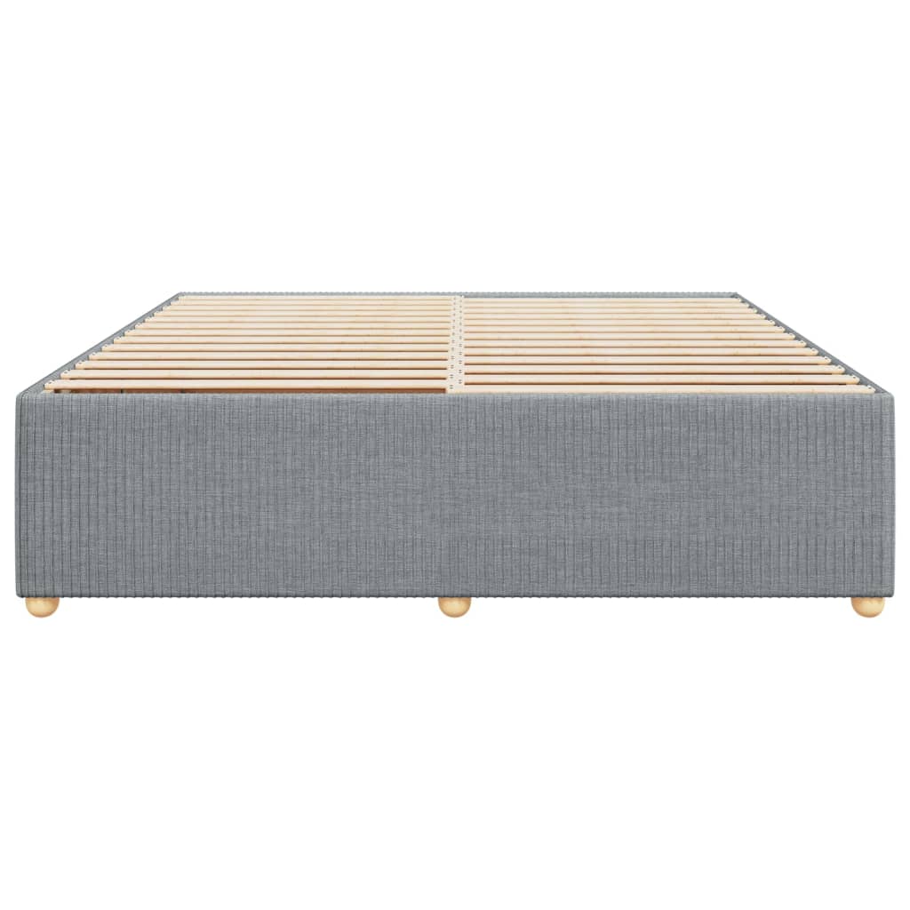 Cadre de lit sans matelas gris clair 180x200 cm tissu