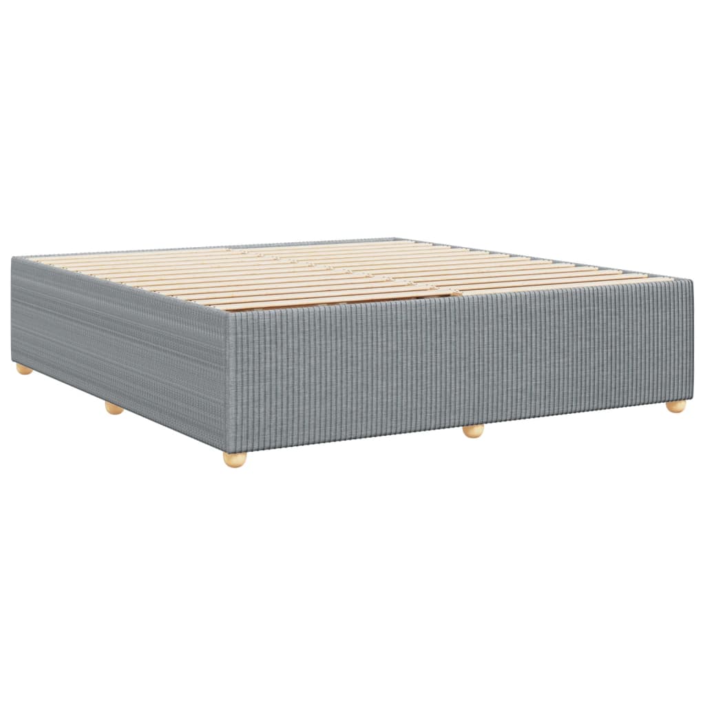 Cadre de lit sans matelas gris clair 180x200 cm tissu