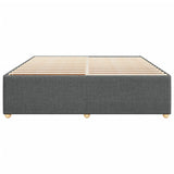 Cadre de lit sans matelas gris foncé 180x200 cm tissu