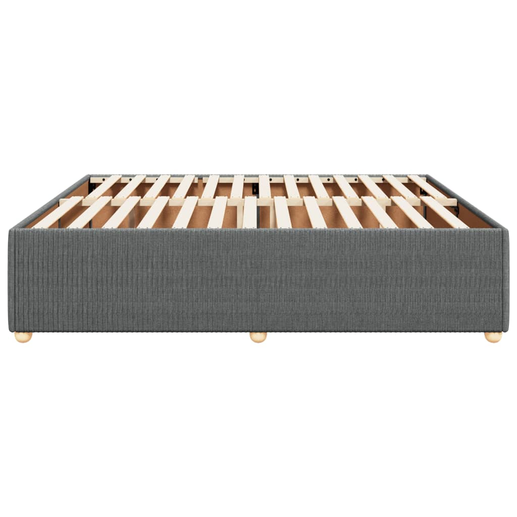 Cadre de lit sans matelas gris foncé 180x200 cm tissu