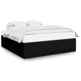 Cadre de lit sans matelas noir 180x200 cm tissu