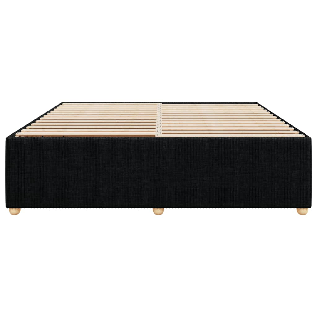 Cadre de lit sans matelas noir 180x200 cm tissu