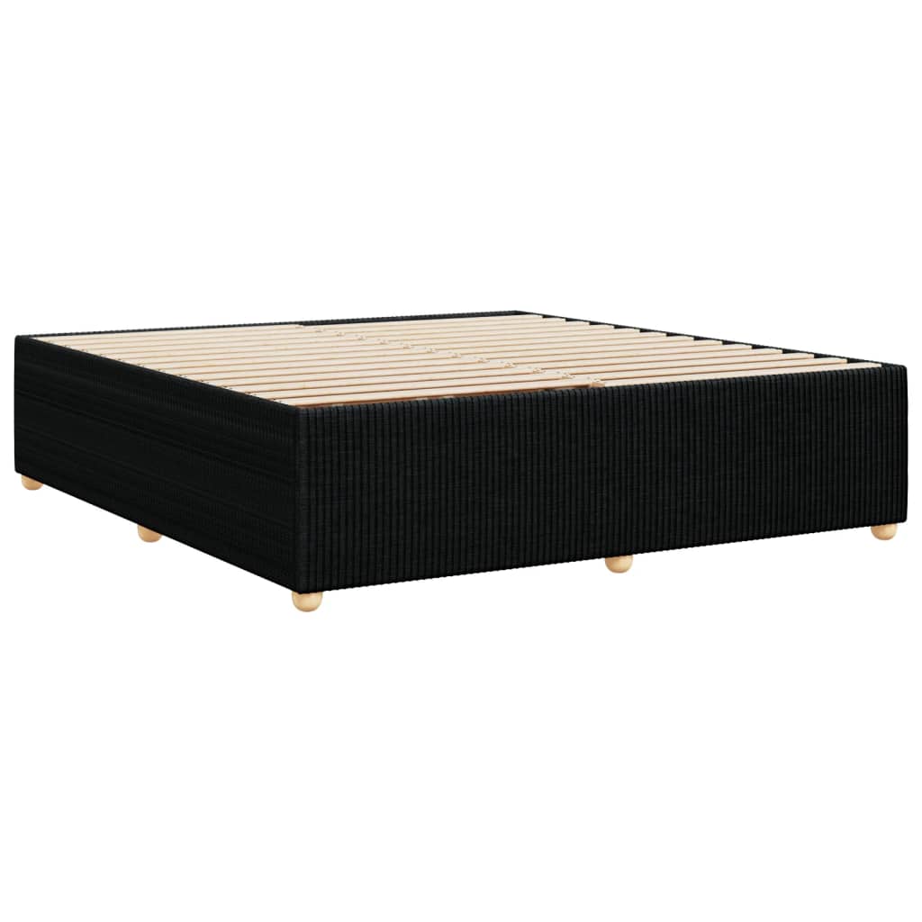 Cadre de lit sans matelas noir 180x200 cm tissu