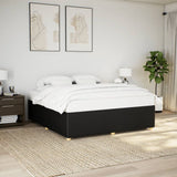 Cadre de lit sans matelas noir 180x200 cm tissu