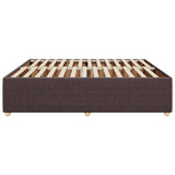 Cadre de lit sans matelas marron foncé 180x200 cm tissu