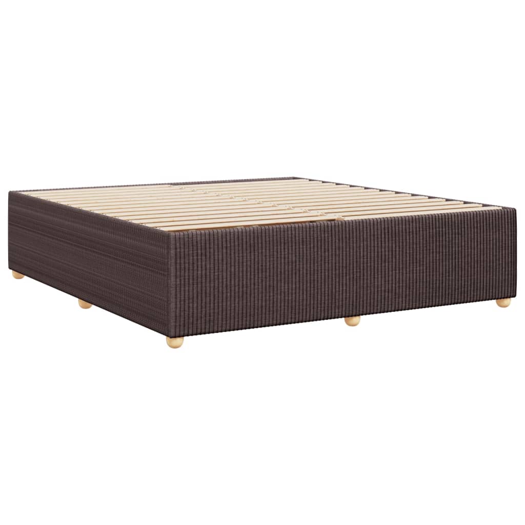 Cadre de lit sans matelas marron foncé 180x200 cm tissu