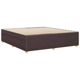 Cadre de lit sans matelas marron foncé 180x200 cm tissu