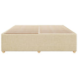 Cadre de lit sans matelas crème 180x200 cm tissu