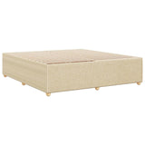 Cadre de lit sans matelas crème 180x200 cm tissu