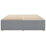 Cadre de lit sans matelas gris clair 200x200 cm tissu