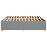 Cadre de lit sans matelas gris clair 200x200 cm tissu