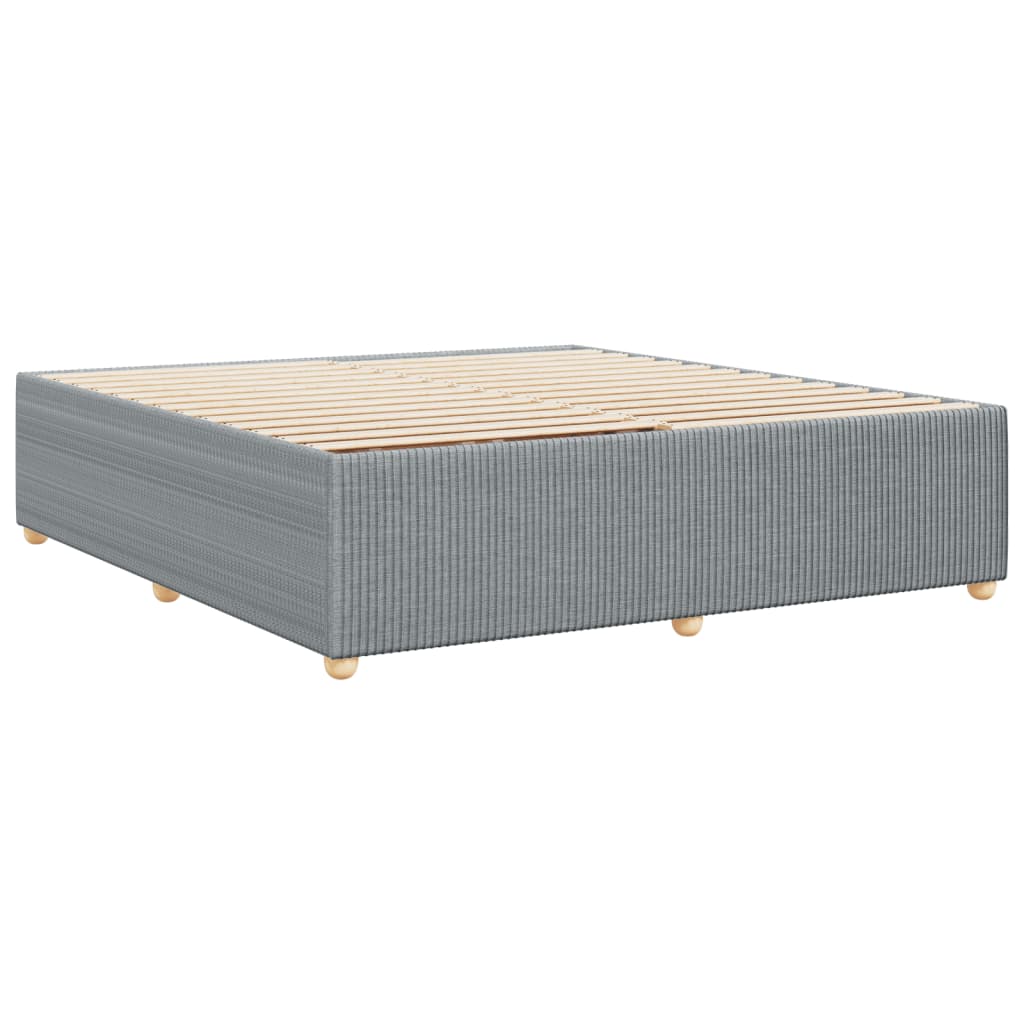 Cadre de lit sans matelas gris clair 200x200 cm tissu