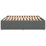 Cadre de lit sans matelas gris foncé 200x200 cm tissu