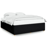 Cadre de lit sans matelas noir 200x200 cm tissu