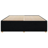 Cadre de lit sans matelas noir 200x200 cm tissu