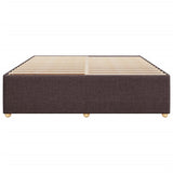 Cadre de lit sans matelas marron foncé 200x200 cm tissu