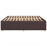 Cadre de lit sans matelas marron foncé 200x200 cm tissu