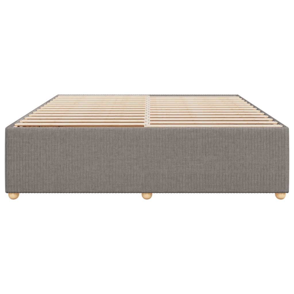 Cadre de lit sans matelas taupe 200x200 cm tissu