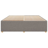 Cadre de lit sans matelas taupe 200x200 cm tissu