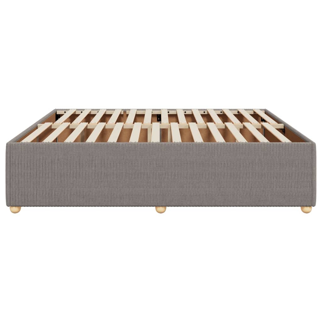 Cadre de lit sans matelas taupe 200x200 cm tissu