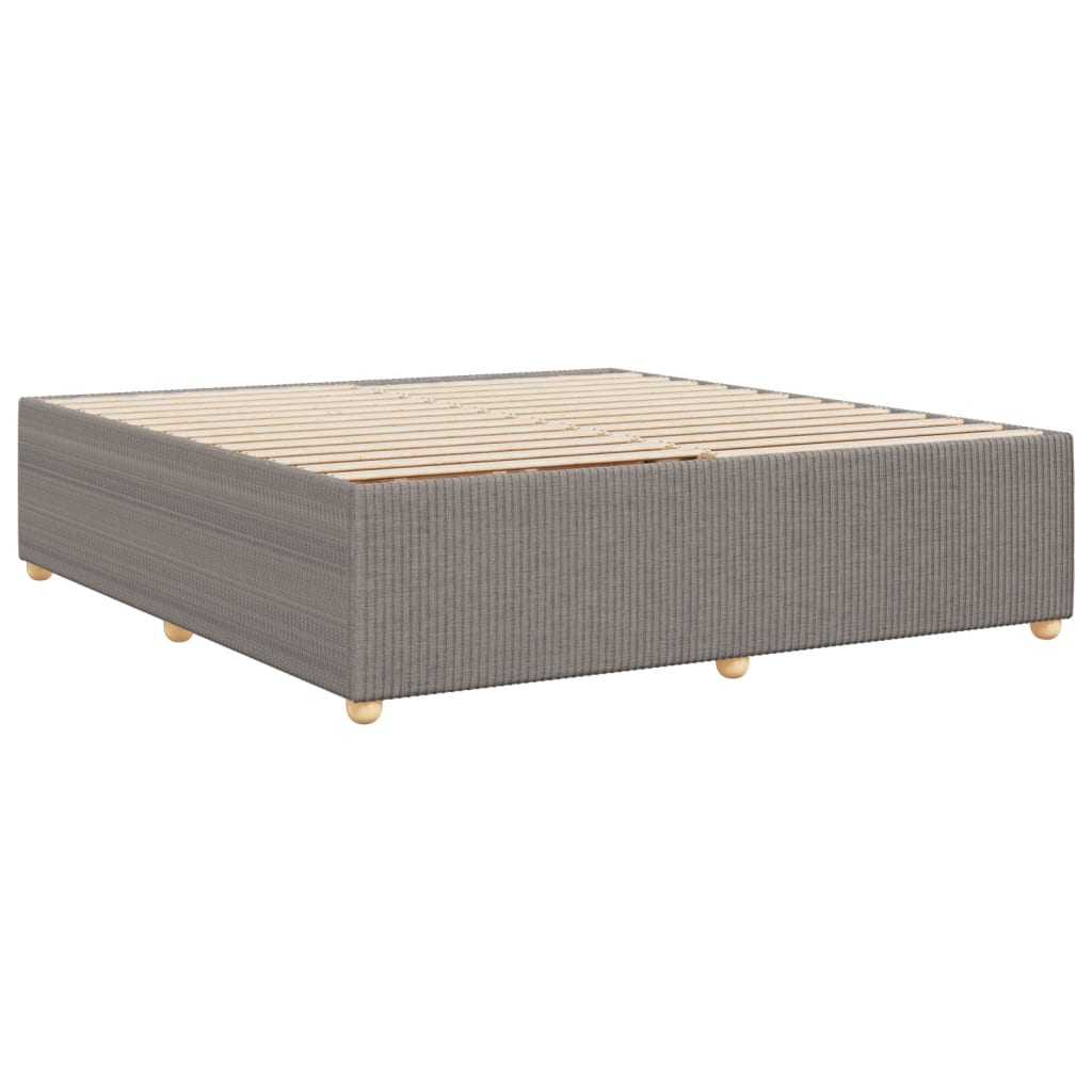 Cadre de lit sans matelas taupe 200x200 cm tissu