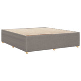 Cadre de lit sans matelas taupe 200x200 cm tissu