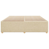 Cadre de lit sans matelas crème 200x200 cm tissu