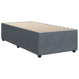 Cadre de lit sans matelas gris foncé 80x200 cm velours