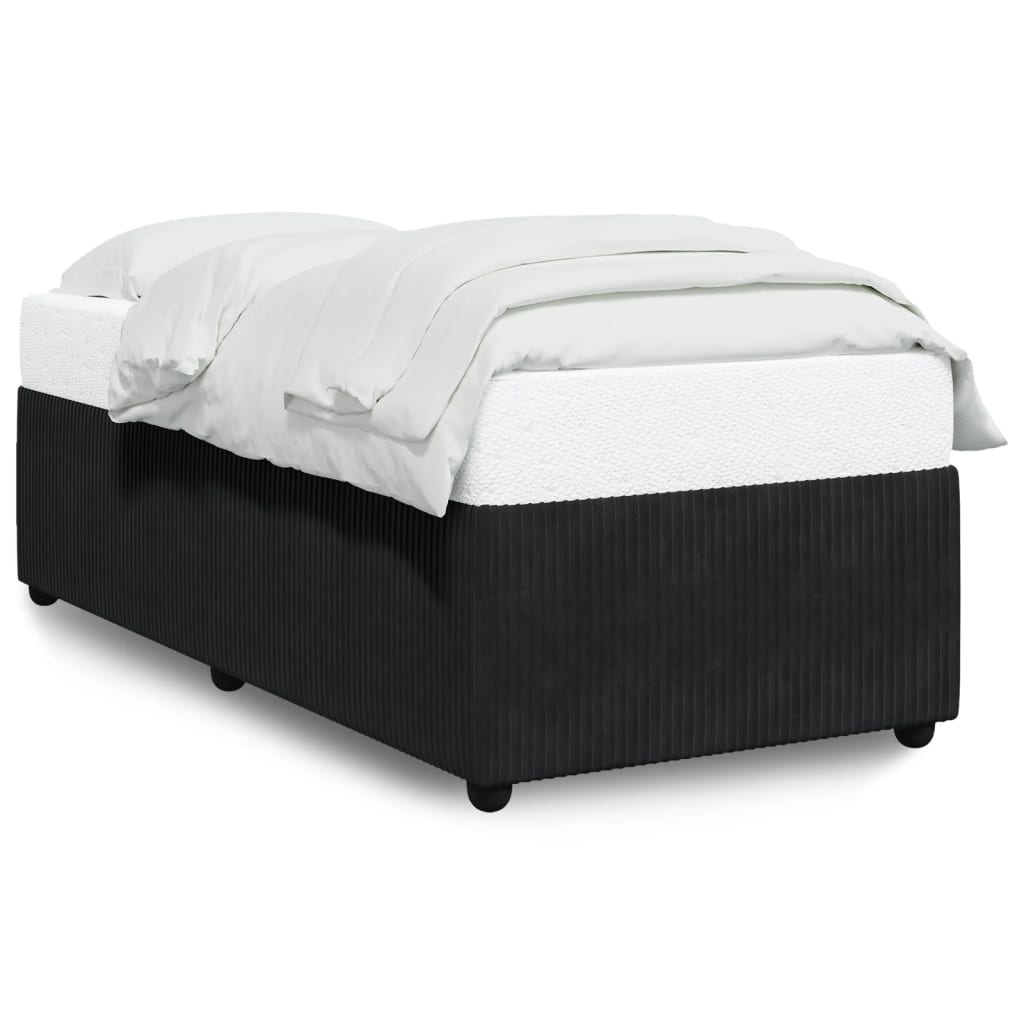 Cadre de lit sans matelas noir 80x200 cm velours