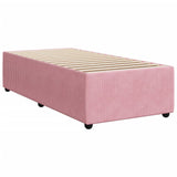 Cadre de lit sans matelas rose 80x200 cm velours