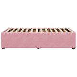 Cadre de lit sans matelas rose 80x200 cm velours