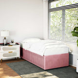 Cadre de lit sans matelas rose 80x200 cm velours