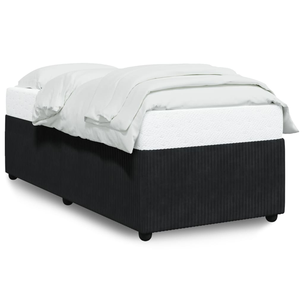 Cadre de lit sans matelas noir 90x190 cm velours