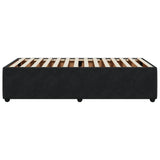 Cadre de lit sans matelas noir 90x190 cm velours