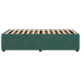 Cadre de lit sans matelas vert foncé 90x190 cm velours