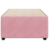 Cadre de lit sans matelas rose 90x190 cm velours