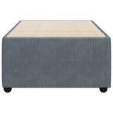 Cadre de lit sans matelas gris foncé 90x200 cm velours