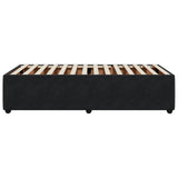 Cadre de lit sans matelas noir 90x200 cm velours